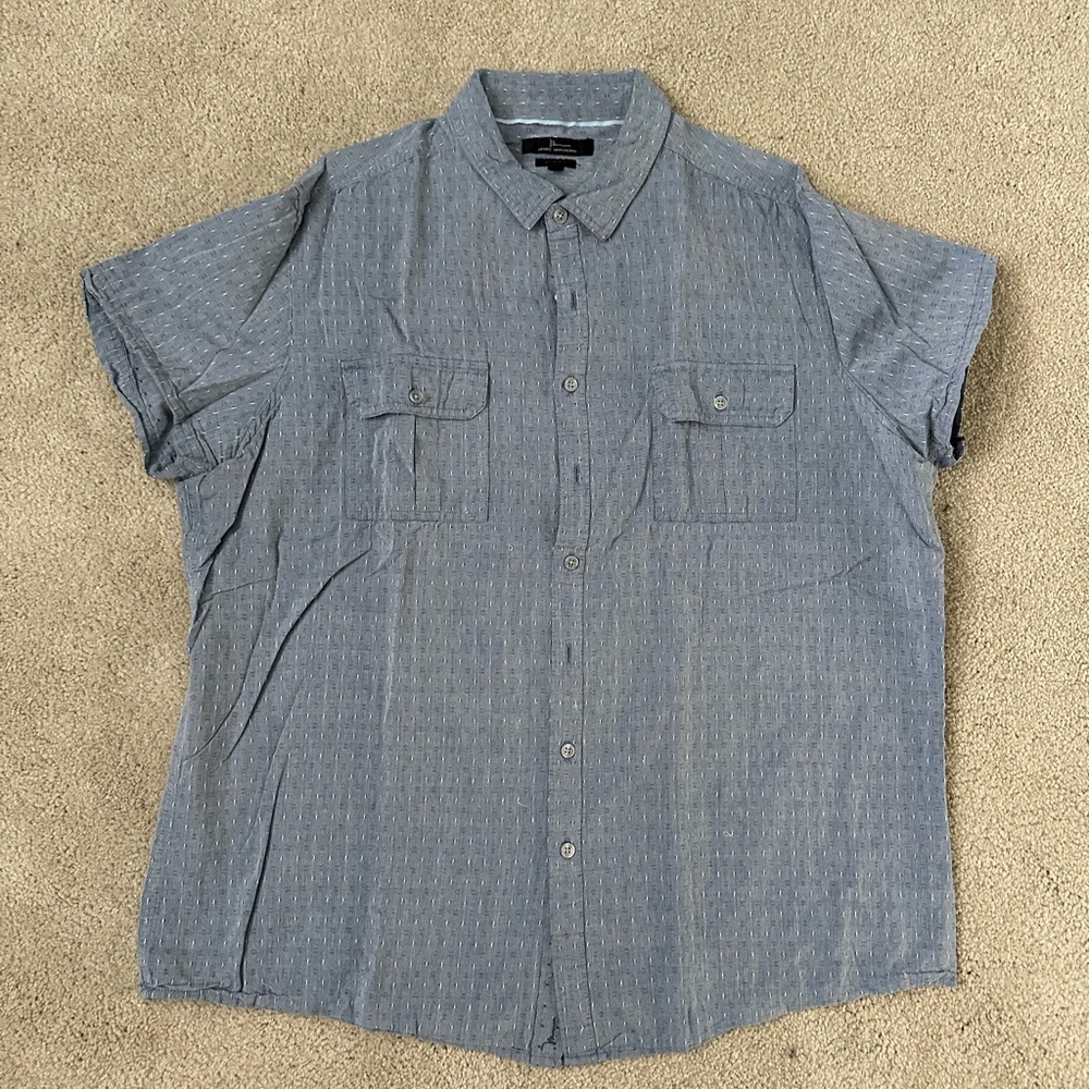 Men's Blue Short Sleeve Shirt